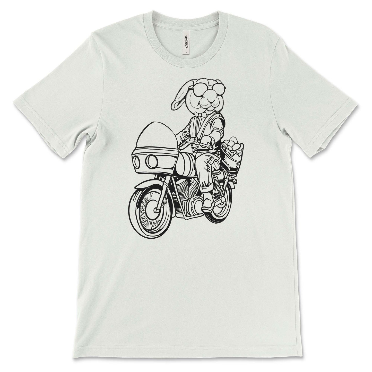 Bunny on a motorcycle citron t-shirt