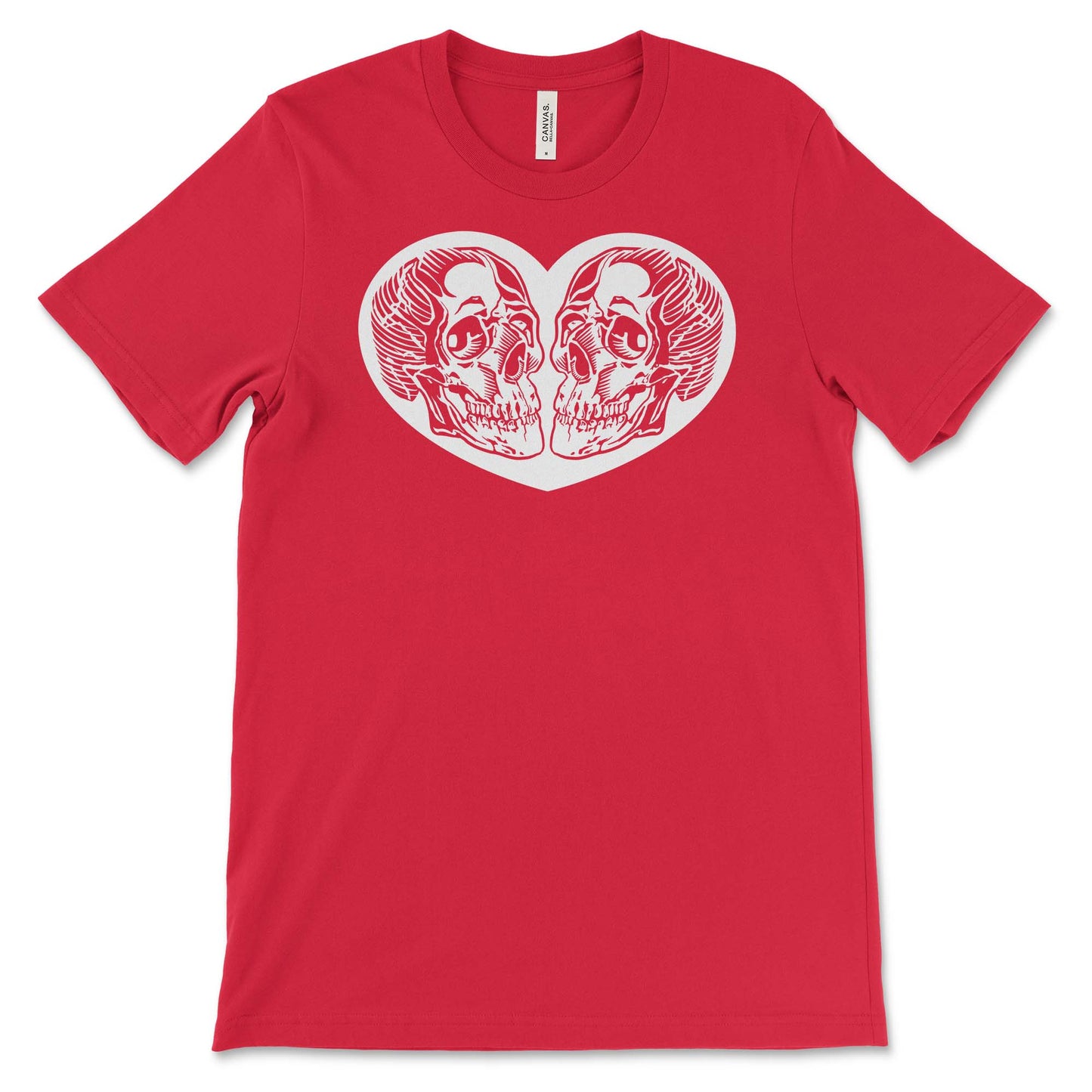 Heart with 2 Skulls T-Shirt