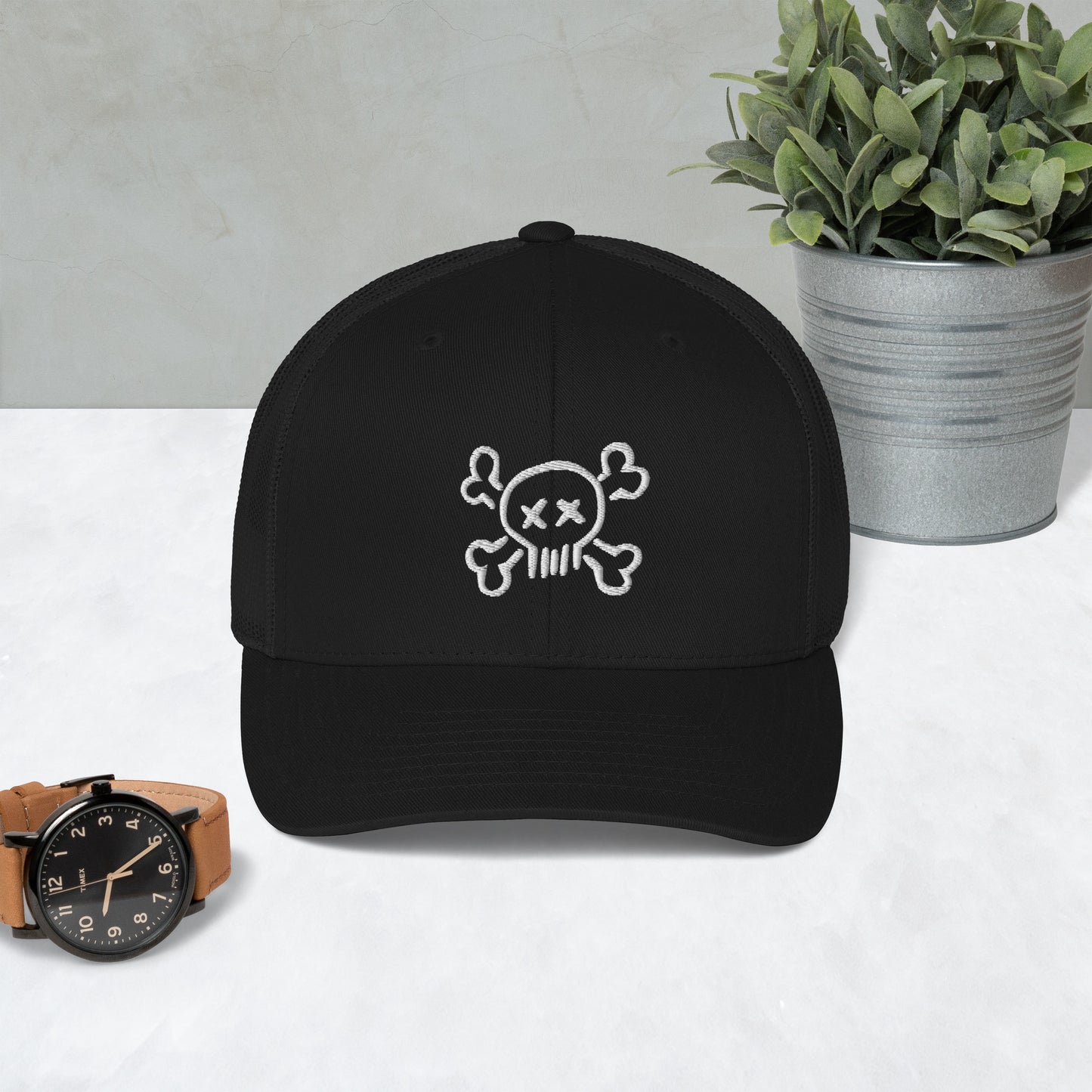 Skull and Cross Bones Trucker Cap