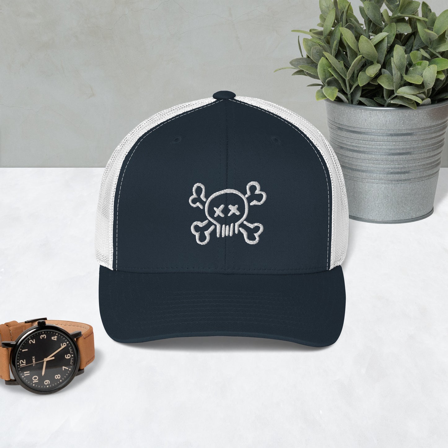 Skull and Cross Bones Trucker Cap