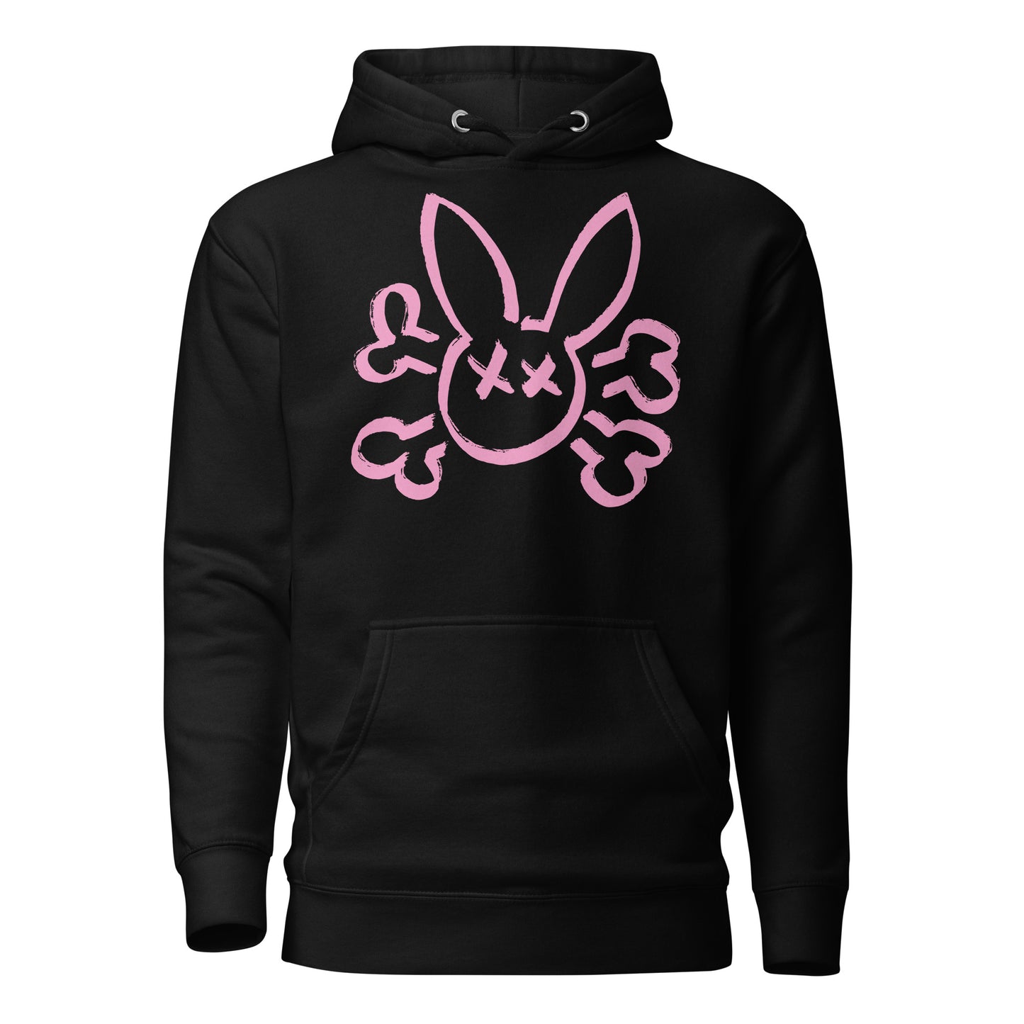 Graffiti Bunny Skull Pullover Hoodie