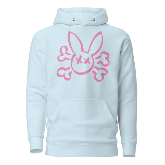 Graffiti Bunny Skull Pullover Hoodie