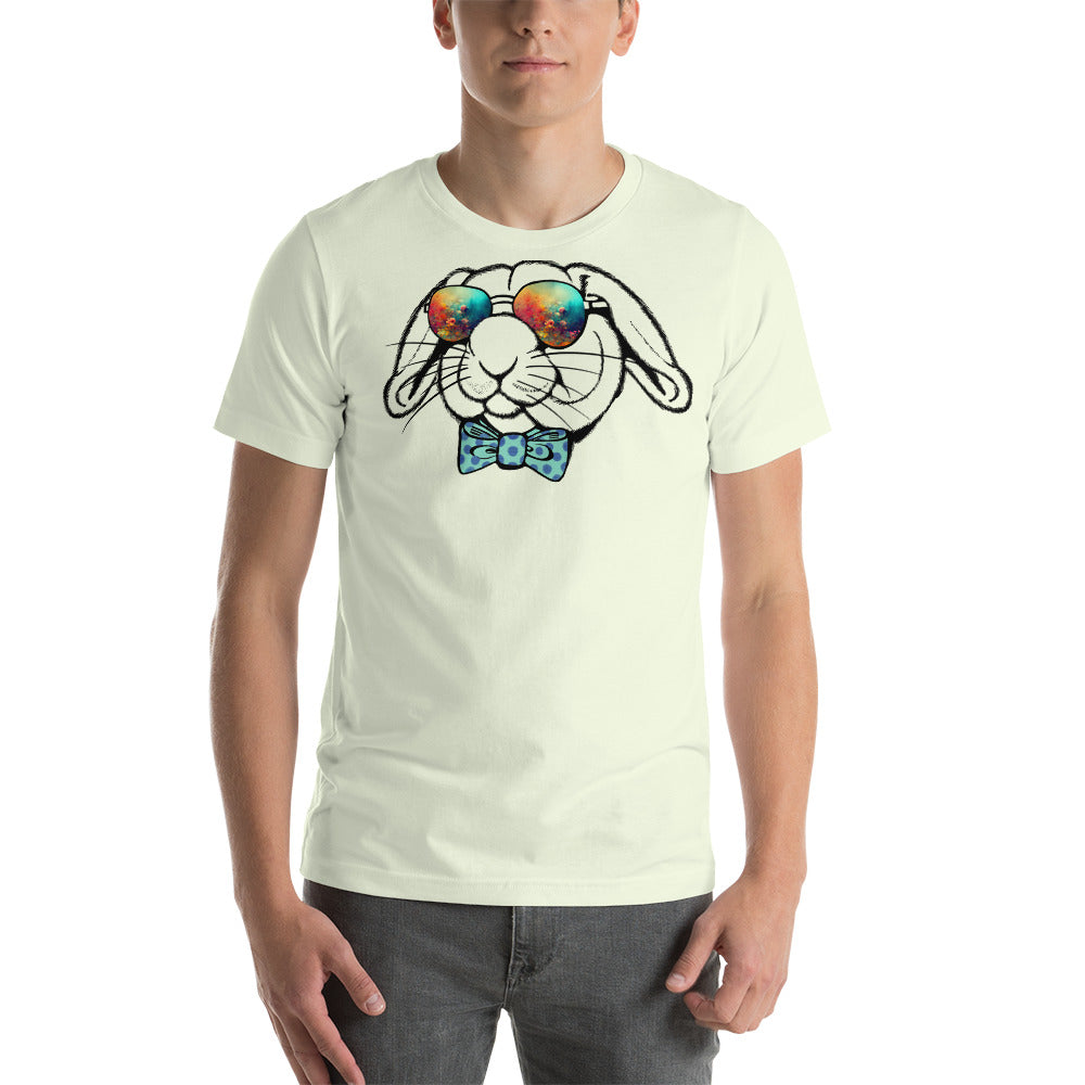 Easter Bunny in Sunglasses Tee in citron worn by a model