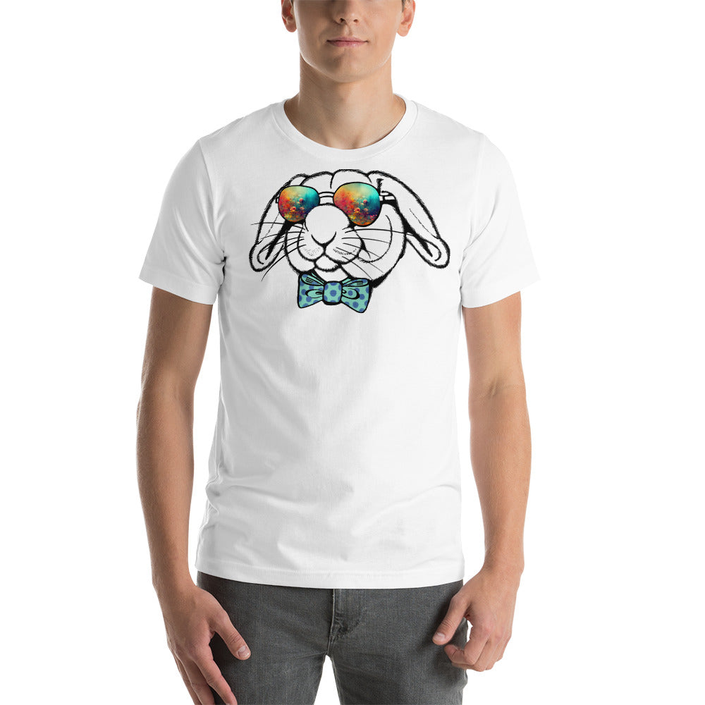 Easter Bunny in Sunglasses Tee in White worn by a model